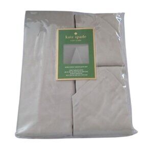 Kate Spade Soft Gold Larabee Dot Tablecloth + 8 Napkins, 9pc Set